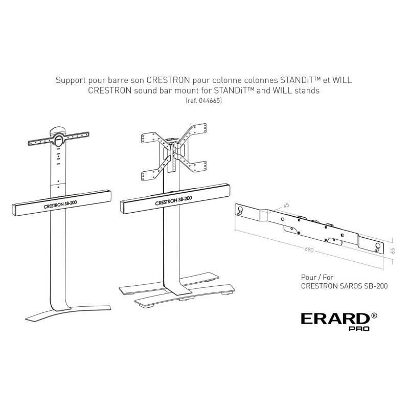 ITB ER044665 accessorio per videoconferenza Montaggio a muro Nero