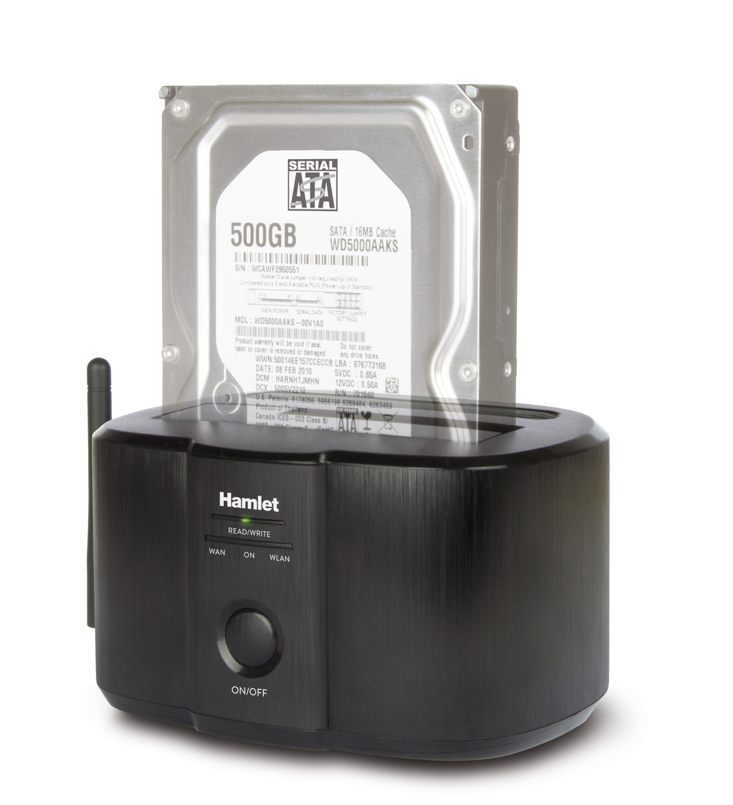 Hamlet Wi-Fi Docking Station per hard disk sata da 2,5'' o 3,5''