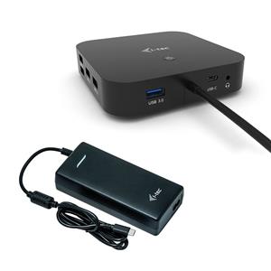 i-tec C31DUALDPDOCKPD100W replicatore di porte e docking station per laptop Cablato USB 3.2 Gen 1 (3.1 Gen 1) Type-C Nero