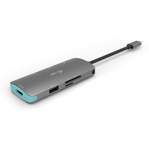 i-tec Metal C31NANODOCKPD replicatore di porte e docking station per laptop Cablato USB 3.2 Gen 1 (3.1 Gen 1) Type-C Argento, Turchese