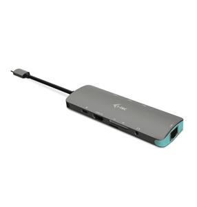 i-tec Metal C31NANODOCKLANPD replicatore di porte e docking station per laptop Cablato USB 3.2 Gen 1 (3.1 Gen 1) Type-C Argento, Turchese