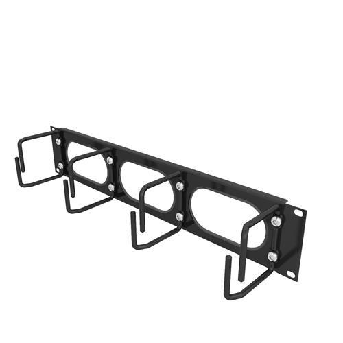 2UHORIZONTAL CABLE ORGANIZER 2U WITH METAL D RINGS