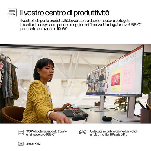 HP Series 5 Pro Monitor per videoconferenze serie 5 Pro FHD USB-C da 23,8