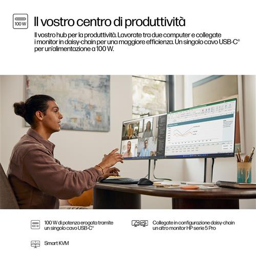 HP Series 5 Pro Monitor per videoconferenze serie 5 Pro QHD USB-C da 27