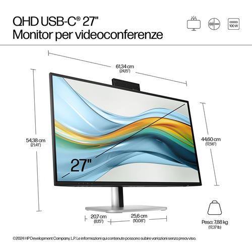 HP Series 5 Pro Monitor per videoconferenze serie 5 Pro QHD USB-C da 27