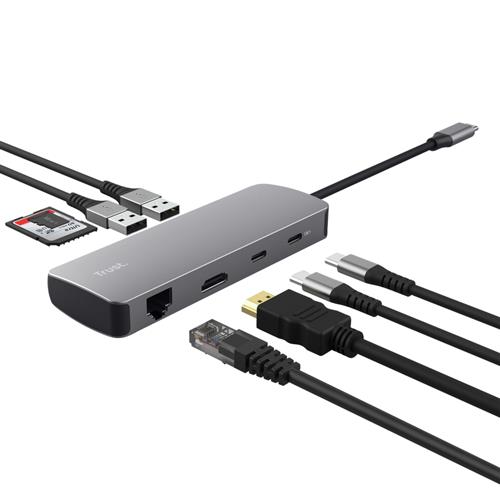 DALYX 8-IN-1 MULTIPORT ADAPTER USB-C 2 USB 1 HDMI 1 SD + 1 MICR
