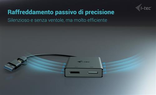 I-TEC USB-A/C 2X DP ADAPTER DUAL 4K DP VIDEO ADAPTER