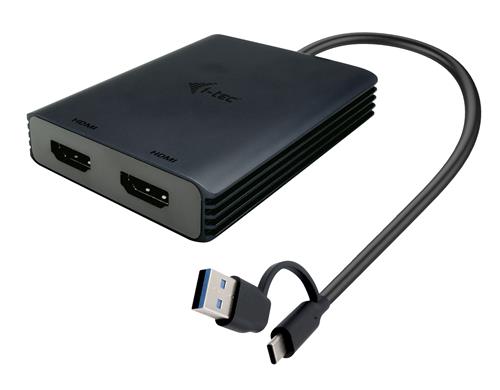 I-TEC USB-A/C 2X HDMI ADAPTER DUAL 4K HDMI VIDEO ADAPTER