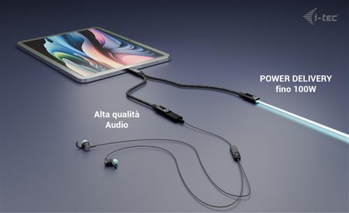 I-TEC USB-C SPLITTER AUDIO/DATA WITH POWER DELIVERY 100W