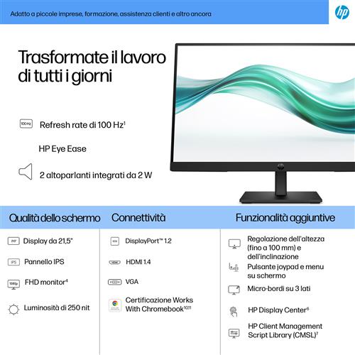 HP Series 3 Pro Monitor serie 3 Pro FHD da 21,5