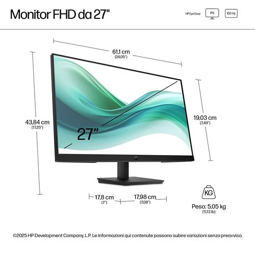 HP Series 3 Pro Monitor serie 3 Pro FHD da 27'' – 327pf