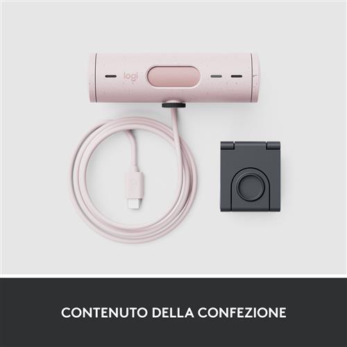 LOGITECH BRIO 500 WEBCAM ROSE - EMEA28