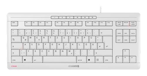 CHERRY STREAM KEYBOARD TKL tastiera Universale USB QWERTZ Tedesco Bianco