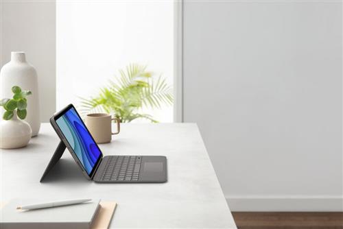 Logitech Folio Touch QWERTY Inglese britannico Smart Connector Grigio