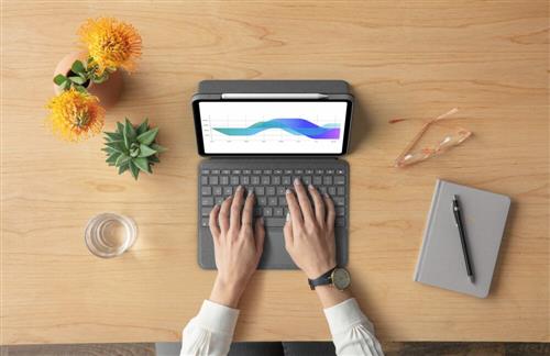 Logitech Folio Touch QWERTY Inglese britannico Smart Connector Grigio