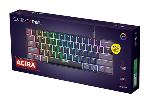 GAMING GXT 867 ACIRA TASTIERA MECCANICA MINI 60 - NERO IT