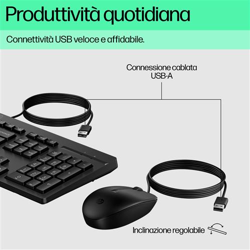 HP Mouse e tastiera 225 Wired