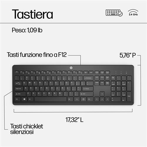 HP Combo tastiera e mouse wireless 230