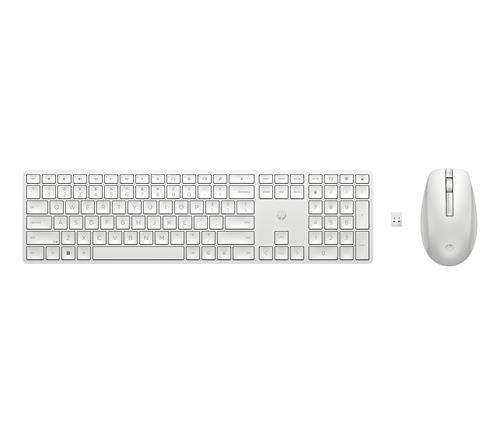 HP Combinazione di tastiera e mouse wireless 650, colore bianco