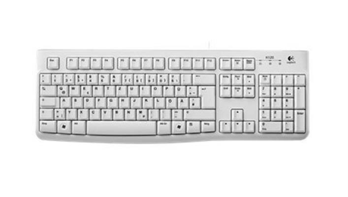 Logitech Keyboard K120 for Business tastiera Ufficio USB QWERTZ Tedesco Bianco