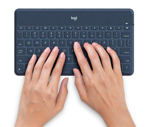 Logitech 920-010044 tastiera per dispositivo mobile QWERTY Spagnolo Bluetooth Blu, Arancione