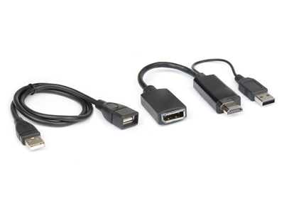 Hamlet VAHDM-DPA HDMI tipo A (Standard) DisplayPort Nero