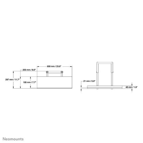 MENSOLA PER SUPPORTI A PAVIMENTO PLASMA-M2500 / W2500