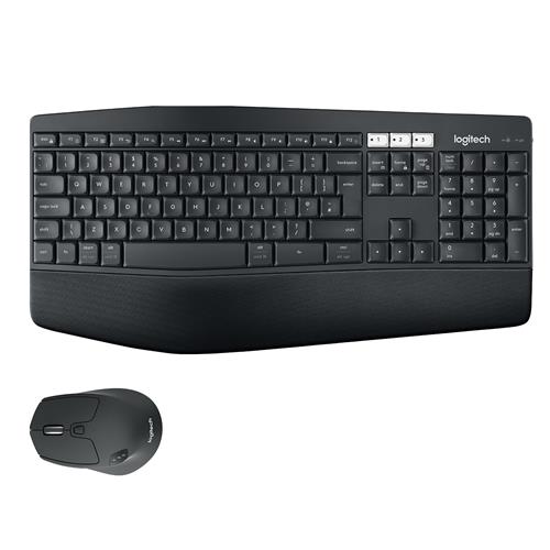 Logitech 920-008221 tastiera Mouse incluso Universale RF senza fili + Bluetooth QWERTZ Tedesco Nero
