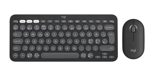 Logitech 920-012257 tastiera Mouse incluso Universale RF senza fili + Bluetooth QWERTY Nordic Grafite