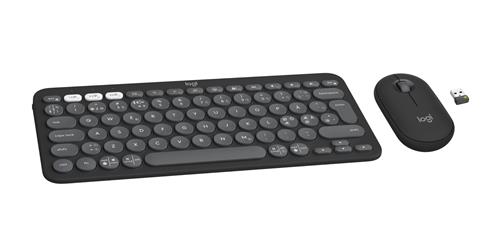 Logitech 920-012257 tastiera Mouse incluso Universale RF senza fili + Bluetooth QWERTY Nordic Grafite