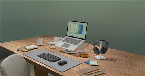 Logitech 920-012257 tastiera Mouse incluso Universale RF senza fili + Bluetooth QWERTY Nordic Grafite