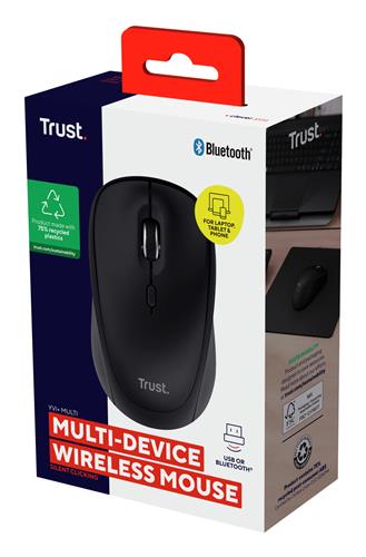 YVI+ MULTI-DEVICE WIRELESS MOUSE BLACK