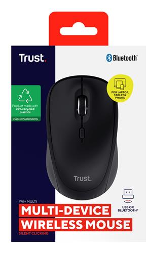YVI+ MULTI-DEVICE WIRELESS MOUSE BLACK