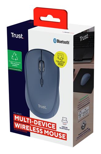 YVI+ MULTI-DEVICE WIRELESS MOUSE BLUE