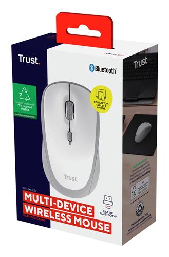 YVI+ MULTI-DEVICE WIRELESS MOUSE WHITE