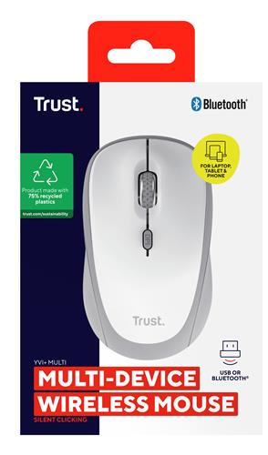 YVI+ MULTI-DEVICE WIRELESS MOUSE WHITE