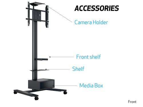 TROLLEY H 210 WITH LANDSCAPE PORTRAIT ROTATION - BLACK
