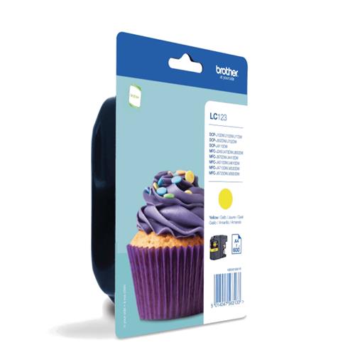 CARTUCCIA GIALLO LC-123YBP 600 PAGINE BLISTER