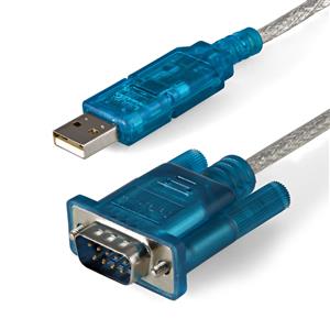 StarTech.com ICUSB232SM3 adattatore per inversione del genere dei cavi DB-9 USB 2.0 A Blu, Trasparente