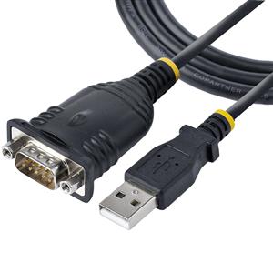 StarTech.com 1P3FP-USB-SERIAL adattatore per inversione del genere dei cavi DB-9 USB tipo A Nero