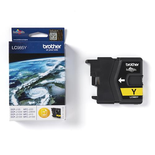 INK CARTRIDGE LC985YBP YELLOW 260 PAGES BLISTER