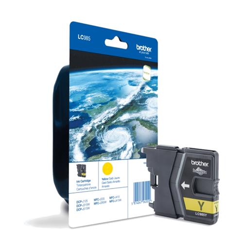 INK CARTRIDGE LC985YBP YELLOW 260 PAGES BLISTER