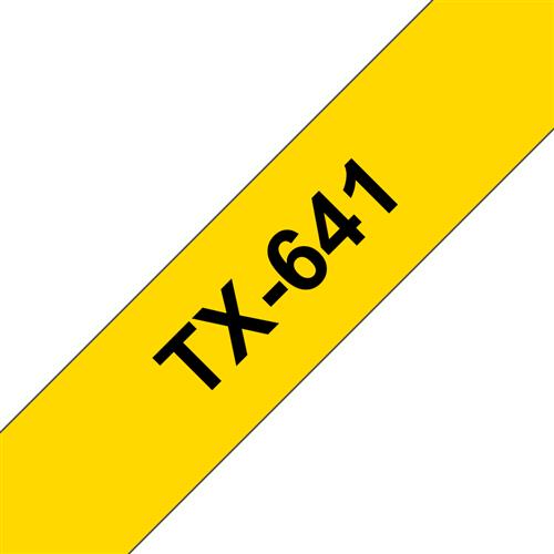 LAMINATED TAPE 18MM FOR PTS BLACK ON YELLOW