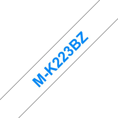 MK-223BZ PLASTIC LABELLING TAPE 9MM 8M BLUE ON WHITE NON-LAMIN