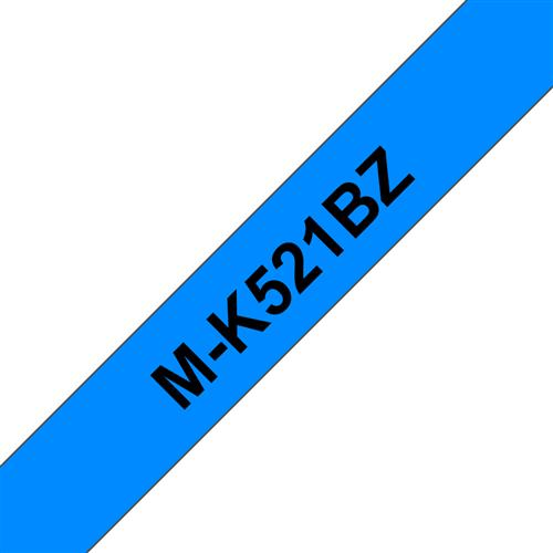 MK-521BZ PLASTIC LABELLING TAPE 9MM 8M BLACK ON BLUE NON-LAMIN
