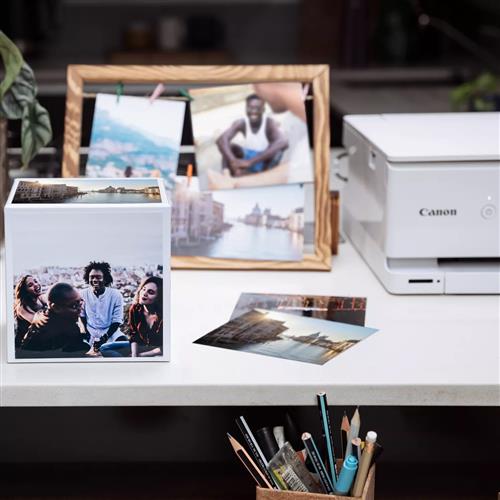 PP-201 5X5 PHOTO CUBE CREATIVE PACK WHITE ORANGE (40SHEETS) + A