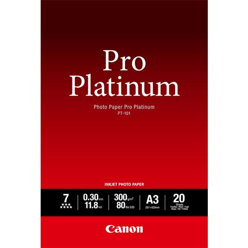 PT-101 A3 CARTA FOTOGRAFICA PTO PLATINUM 20 FOGLI 300 G/M2