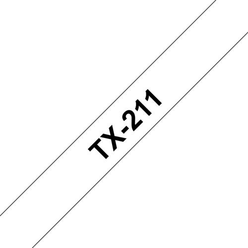 TX-211 LAMINATED TAPE 6MM 15M BLACK ON WHITE F/PT