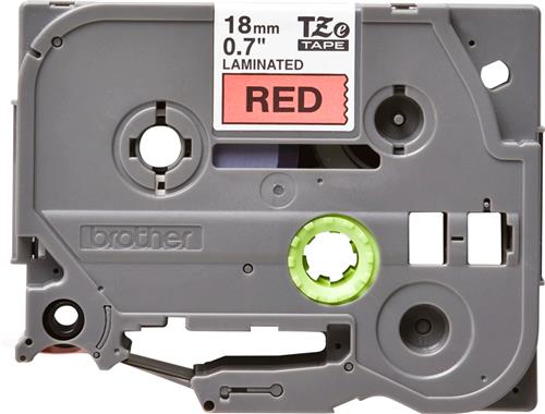 TZE-441 LAMINATED TAPE 18MM 8M BLACK ON RED
