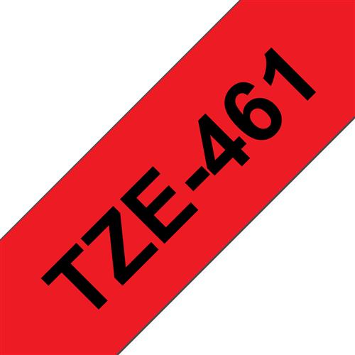 TZE-461 NASTRO NERO SU ROSSO